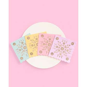 xo, Fetti Pastel China Napkins - 24 pack, 5" | Birthday Party Decorations, Bachelorette Garden Party, Easter Party, Cool Cake Plates, Tea Partea