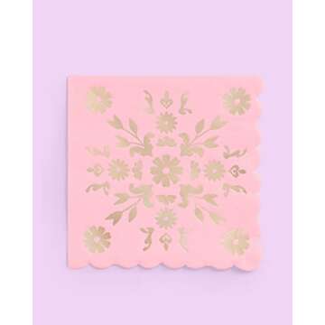 xo, Fetti Pastel China Napkins - 24 pack, 5" | Birthday Party Decorations, Bachelorette Garden Party, Easter Party, Cool Cake Plates, Tea Partea