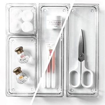 BINO 4-Piece Drawer Organizer Set for Stylish Storage