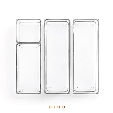 BINO 4-Piece Drawer Organizer Set for Stylish Storage