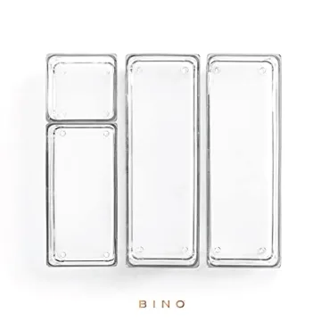 BINO 4-Piece Drawer Organizer Set for Stylish Storage