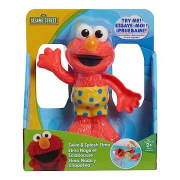 Sesame Street Swim and Splash 7-inch Elmo Wind Up Bath and Pool Toy, Kids Toys for Ages 2 Up by Just Play