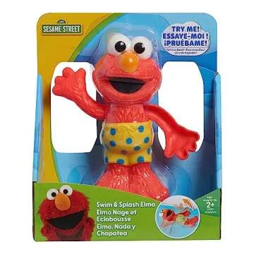 Sesame Street Swim and Splash 7-inch Elmo Wind Up Bath and Pool Toy, Kids Toys for Ages 2 Up by Just Play