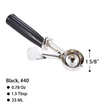 Cookie Scoop - #40 (0.78 oz) - Disher, Portion Scoop, Food Scoop - Portion Control - 18/8 Stainless ...