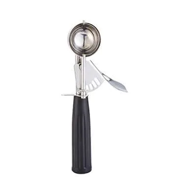 Cookie Scoop - #40 (0.78 oz) - Disher, Portion Scoop, Food Scoop - Portion Control - 18/8 Stainless Steel, Black Handle