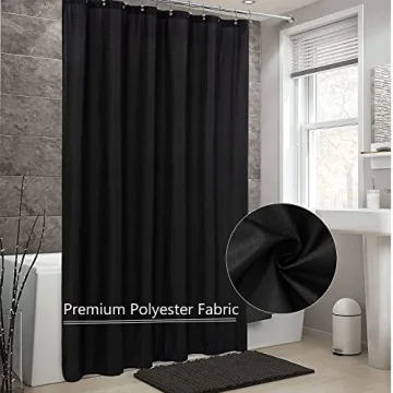 LLSCL Fabric Shower Curtain with Rust Resistant Grommets
