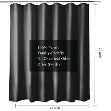 LLSCL Fabric Shower Curtain with Rust Resistant Grommets
