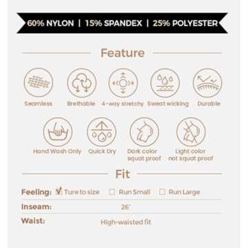 Aoxjox High Waisted Seamless Leggings for Women