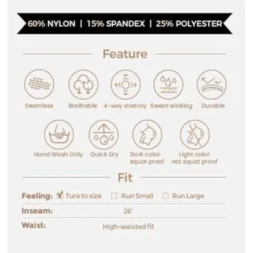 Aoxjox High Waisted Seamless Leggings for Women