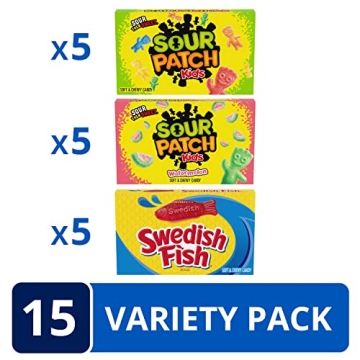 SOUR PATCH KIDS & SWEDISH FISH Candy Variety Pack