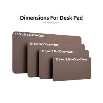 YSAGi Leather Desk Protector, Office Mat, Large Mouse Mat, Non-Slip PU Leather Blotter, Laptop Desk, Waterproof Writing Pad for Office and Home (Chocolate, 47.2" x 23.6")