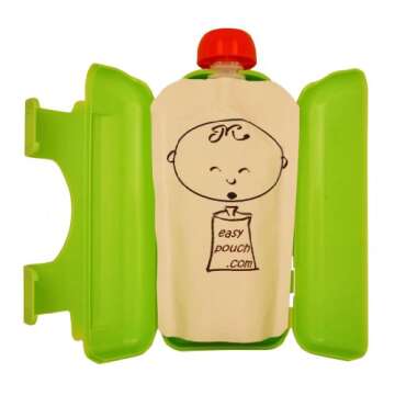 EasyPouch Independence - The No Squeeze, No Mess, self feeding utensil for baby food pouches. [2 Pack], Model: 852571005003, Baby & Child Shop