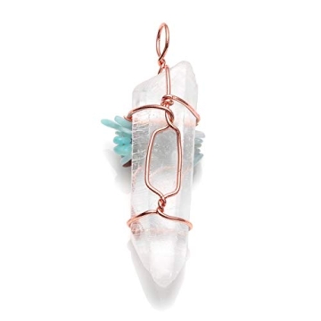 Jovivi Crystal Chakra Necklace for Healing and Balance