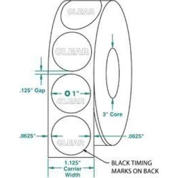 NextDayLabels - Super Gloss Clear Retail Package/Envelope Seals Stickers, 1" Inch Round Circle Wafer Seal Labels 1,000 Per Roll