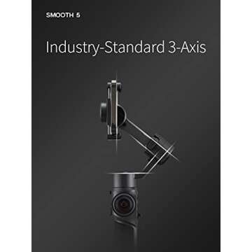 Zhiyun Smooth 5 Combo Phone Gimbal, 3-Axis Handheld Smartphone Stabilizer with Grip Tripod, Magnetic Fill Light, AI Face Tracking for iPhone Android FiLMiC Pro
