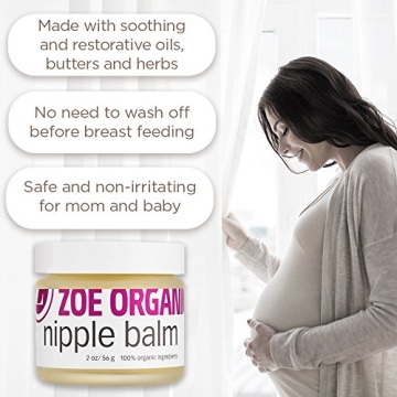 Zoe Organics Nipple Balm for Nursing Comfort and Care