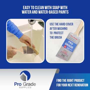 Pro Grade - Paint Brushes - 12Ea 2.5" Angle Brushes