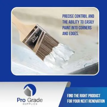 Pro Grade - Paint Brushes - 12Ea 2.5" Angle Brushes