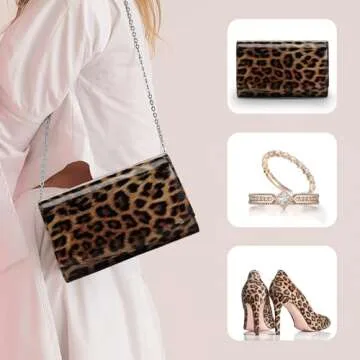 Stylish WALLYN'S Women Patent Leather Clutch for Every Event