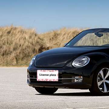 Cute Strawberry Cat License Plate Frames for Cars