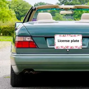 Cute Strawberry Cat License Plate Frames for Cars