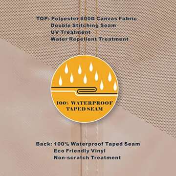 ULTCOVER Waterproof Patio Umbrella Cover - 12-14 ft