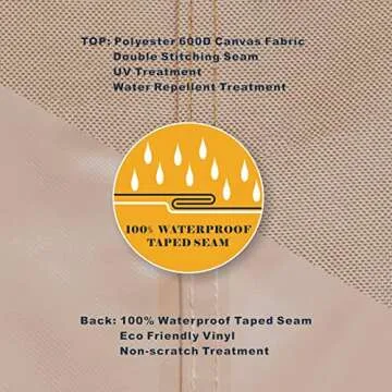 ULTCOVER Waterproof Patio Umbrella Cover - 12-14 ft