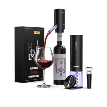 Rechargeable Electric Wine Gift Set - Aerator, Stoppers & Opener
