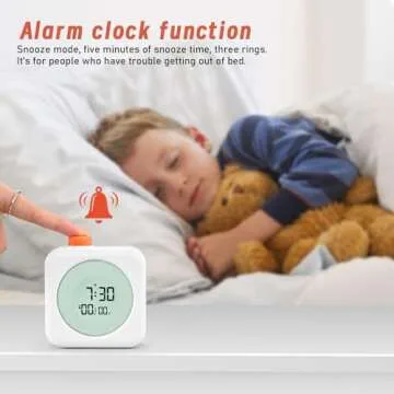 EooCoo Digital Visual Timer, 60-Minute Countdown Timer for Kids and Adults, Time Management Tool, Timer Clock Alarm 3 in 1, for Homeschool, Kitchen, Office, ADHD, Back to School Supplies