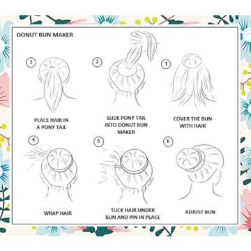 Styla Hair Small Donut Bun Maker for Kids' Ballet Buns, Sock Buns, and Easy Hairstyling (6pc Blonde 2 Inch Size)