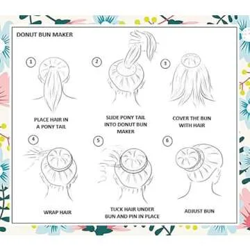 Styla Hair Small Donut Bun Maker for Kids' Ballet Buns, Sock Buns, and Easy Hairstyling (6pc Blonde 2 Inch Size)