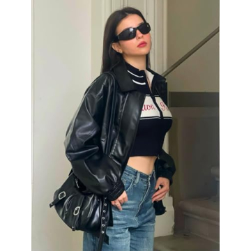 Aelfric Eden Oversized Faux Leather Jacket for Men and Women