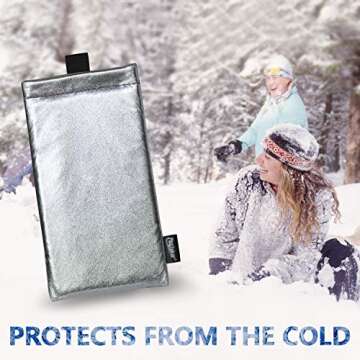 PINGTEKOR Thermal Phone Case,Prevent OVERHEATING in The Sun,Prevent Lower Temperatures to Extend Battery Life,for iPhone 15Pro Max/15 Plus/14Pro Max/GalaxyA54 and Similar Sized Phones-Silver