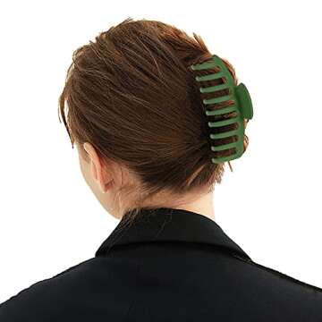 Sweilise Big matte hair Claw clips 4.3 Inch Nonslip Banana Hair Clamps Strong Hold for sthick hair,90's Fashion Hair Styling Accessories for Women and Girls,6 Colors Available