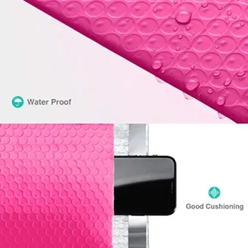 Vibrant GSSUSA Pink Bubble Mailers 6x10 Inches Pack
