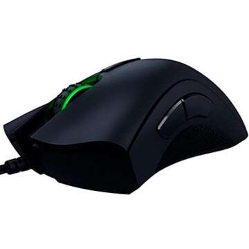 Razer DeathAdder Elite Gaming Mouse: 16,000 DPI Optical Sensor - Chroma RGB Lighting - 7 Programmable Buttons - Mechanical Switches - Rubber Side Grips - Matte Black