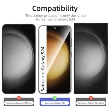 NEW'C 3 Pack Tempered Glass for Galaxy S24 5G