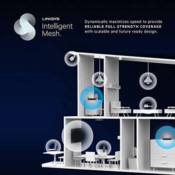 Linksys Hydra Pro Mesh WiFi 6E Router MR7500 Tri-Band WiFi Mesh Router AXE 6600 For Wireless Internet For The Home, Work, And Guest House - Connect 55+ Devices, 2,700 Sq Ft