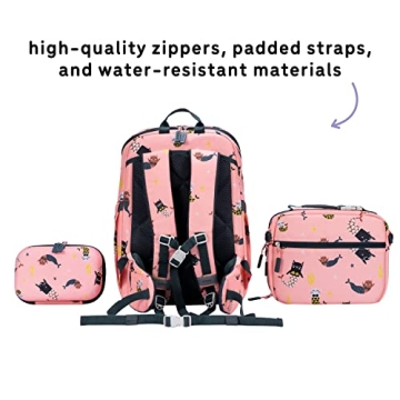 uninni Cat Mermaid Kids Backpack Set for Ages 6+
