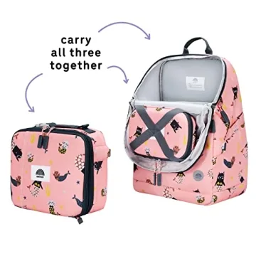 uninni Cat Mermaid Kids Backpack Set for Ages 6+