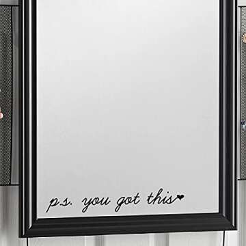 You Got This 2.5"H x14"W Vinyl Wall Decal,Inspirational Quote Vinyl Wall Decal for Office Bathroom Mirror Bedroom Apartment Business Life Quotes Lettering Stickers Decorations