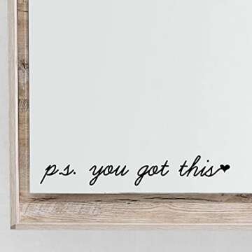 You Got This 2.5"H x14"W Vinyl Wall Decal,Inspirational Quote Vinyl Wall Decal for Office Bathroom Mirror Bedroom Apartment Business Life Quotes Lettering Stickers Decorations