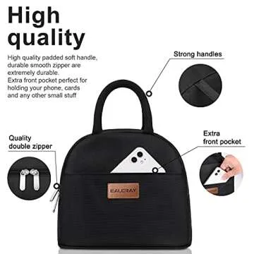 BALORAY Lunch Bag for Women Men Insulated Lunch Box for Adult Reusable Lunch Tote Bag for Work, Picn...