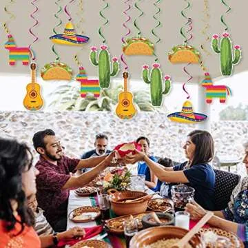 Mexican Fiesta Hanging Swirl Decorations for Celebrations