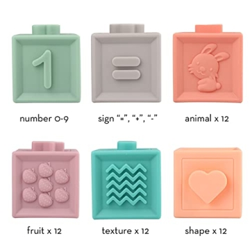 YIDIBOF Baby Soft Building Blocks - Non Toxic Fun for Infants