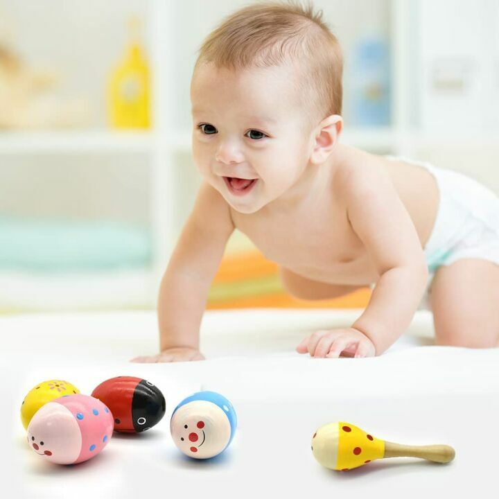 Wooden Easter Egg Maracas - Fun Musical Toys for Kids