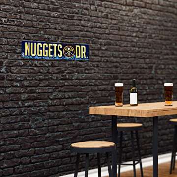 Rico Industries NBA Denver Nuggets 16-Inch Plastic Street Sign Décor