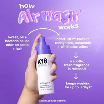 K18 AirWash Dry Shampoo for Clean, Fresh Hair