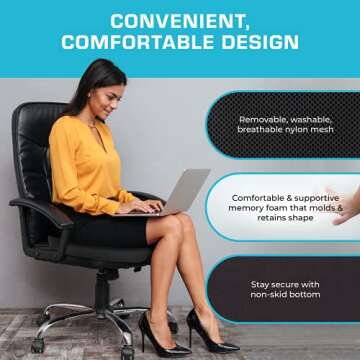 Xtreme Comforts Seat Cushion for Office & Car Support