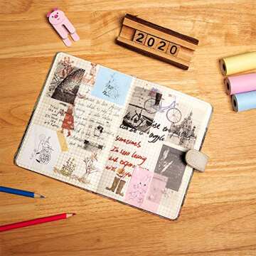 Phomemo Printer Paper for M02/M02 Pro/M02S/M03 Printer, Black Print on Yellow Blue Pink Label Printer Thermal Paper Non-Adhesive, 2.08 Inch x 26.2 Feet (53mm x 8m) for Photos, Planner, Note, 3 Rolls